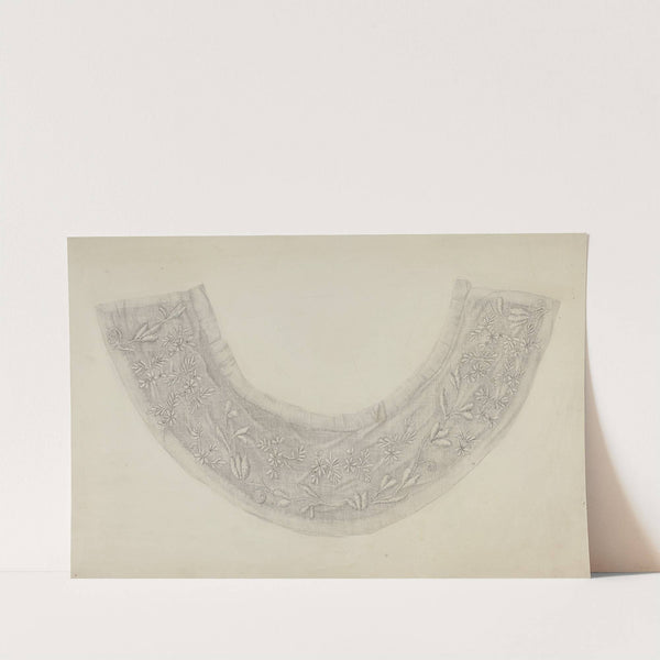 Embroidered Linen Collar by Edith Miller