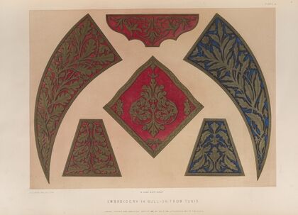 Embroidery in bullion from Tunis