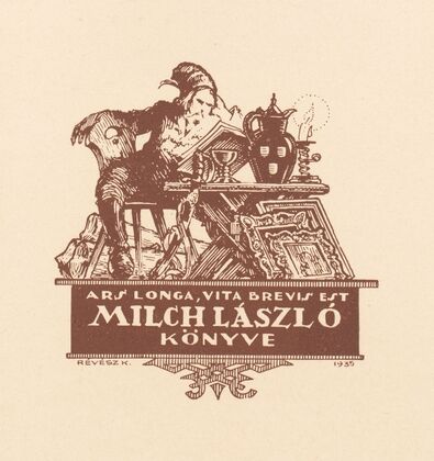 Ex libris van László Milch (1935)