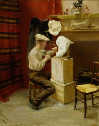 Emil Wikström In His Studio In Paris