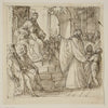 En ambassadør for Barbarigo-familien modtages i audiens af en konge Studie til en fresco i Villa Barbarigo, Noventa Vicentina