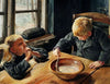En Dreng og en Pige ved Middagsmaden (1884)