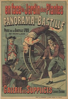 En face le jardin des Plantes, Panorama de la Bastille (1889)