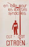 En lutte pour les libertés syndicales CGT-CFDT CITROEN (1968)