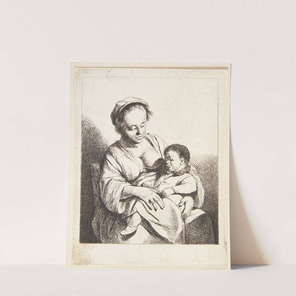 En mor med sit barn by Cornelis Pietersz. Bega