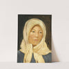 En ung skagenspige med tørklæde by Michael Ancher