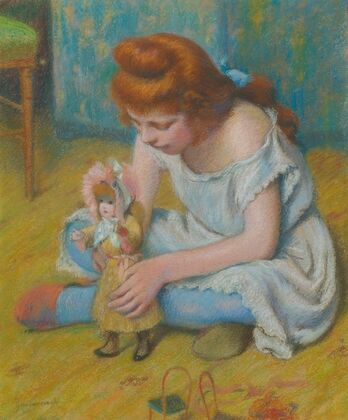 Enfant Jouant À La Poupée (Young Girl Playing With A Doll)