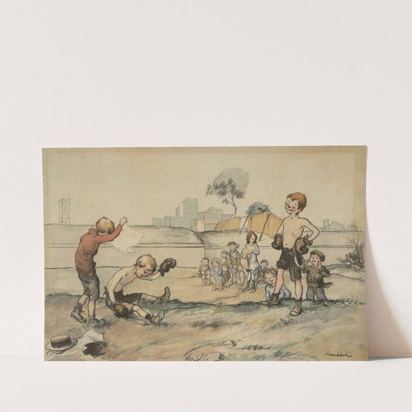 Enfants boxeurs by Francisque Poulbot