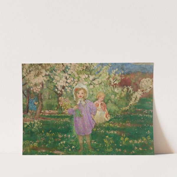 Enfants dans un verger fleuri (circa 1914) by Henri Lebasque