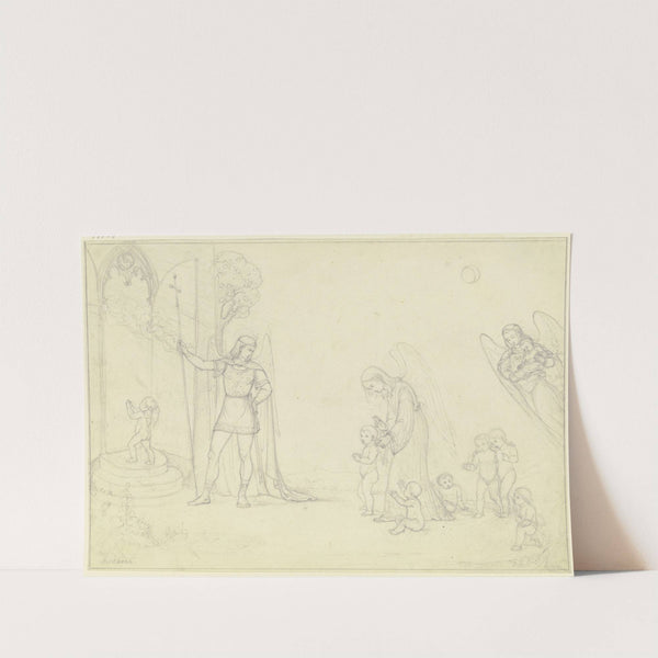 Engel und Kinder an der Pforte des Paradieses by Karl Sandhaas