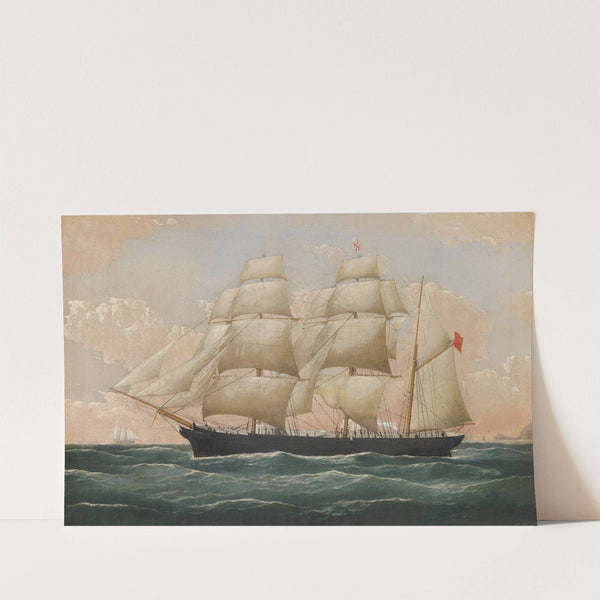 Englische Bark &#039;Mary Evans&#039; vor Steilküste by Frederick J. Tudgay