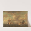 English Ships Coming to Anchor in a Fresh Breeze by Dominic Serres