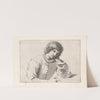Engravings after Guercino&#039;s Libro dei Disegni Pl.04 by Francesco Curti