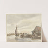Enkele bootjes op een sloot by Jan Hulswit