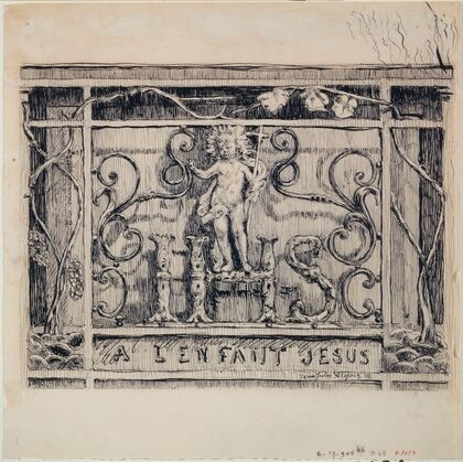 Enseigne A l’Enfant Jésus angle du 43 de la rue des Bourdonnais et du 33 de la rue Saint-Honoré (1908)