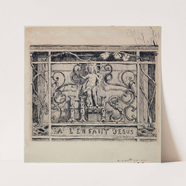 Enseigne A l’Enfant Jésus angle du 43 de la rue des Bourdonnais et du 33 de la rue Saint-Honoré (1908) by Jean-Jules Dufour