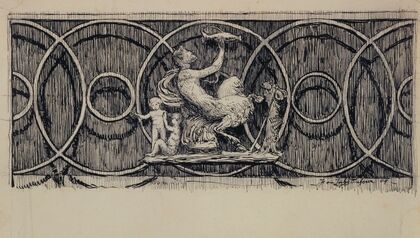 Enseigne Au Faune 21 rue des Saints-Pères, 6ème arrondissement (1909)