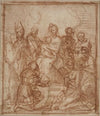 Enthroned Madonna with Child and eight saints