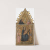 Enthroned Madonna with Child and four saints, above the Crucifixion with Mary and John Ev. (ca 1380-1395) by Cristoforo di Bindoccio