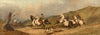 Entraînement de chevaux de course en camail