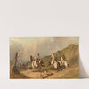 Entraînement de chevaux de course en camail by Alfred De Dreux