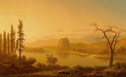 Entrance of the Columbia River, Oregon, with Rooster Rock Beyond