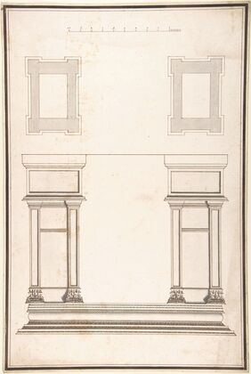 Entrance Portal; Plan and Elevation, Each Pier Consisting of Two Pilasters