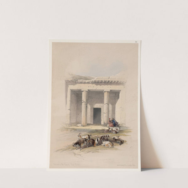Entrance to the caves of Beni Hasan. (1846-1849) by David Roberts
