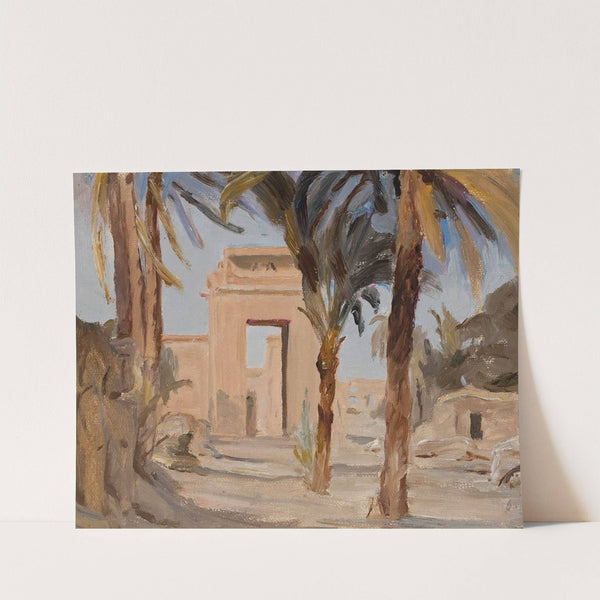 Entrance to the temple in Karnak. From the journey to Egypt (1903) by Jan Ciągliński