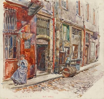 Entrée escalier A du Marché des Enfants-Rouges, en 1908. 3ème arrondissement (1908)
