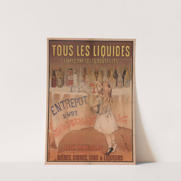 Entrepôt d’Ivry. Tous les liquides livrés par 10 & 15 bouteilles (1897) by Firmin Bouisset