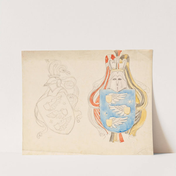 Entwurf für ein Familienwappen by Franz von Matsch