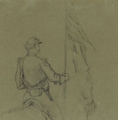 Equestrian standard bearer