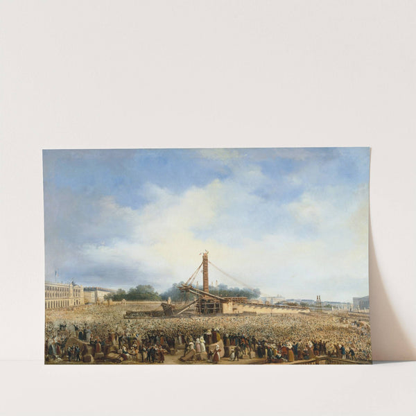 Érection de l&#039;obélisque de Louqsor sur la place de la Concorde, le 25 octobre 1836 by François Dubois