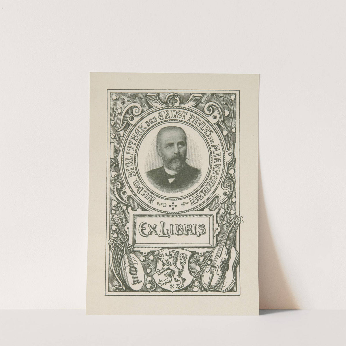 Ernst Paulus (Markneukirchen) – ekslibris (1899) by Clemens Kissel