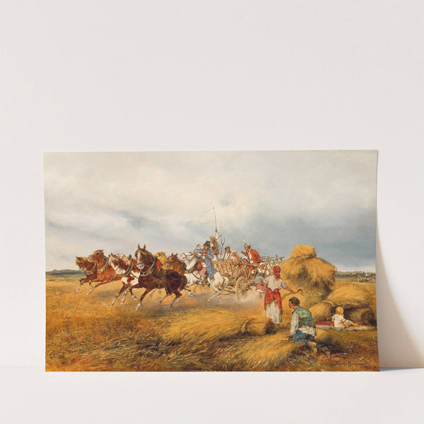 Ernte in Polen, Umgebung von Krakau by Tadeusz Rybkowski