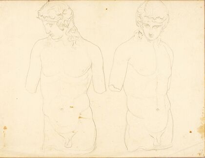 Eros (Vatican no. 250), two views (ca. 1849-1853)