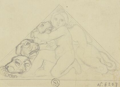 Erot with Cerberus
