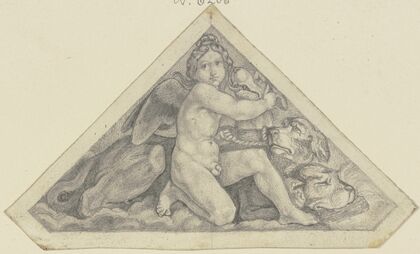 Erot with Cerberus.