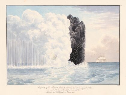 Eruption of the Volcanic Island Sabrina