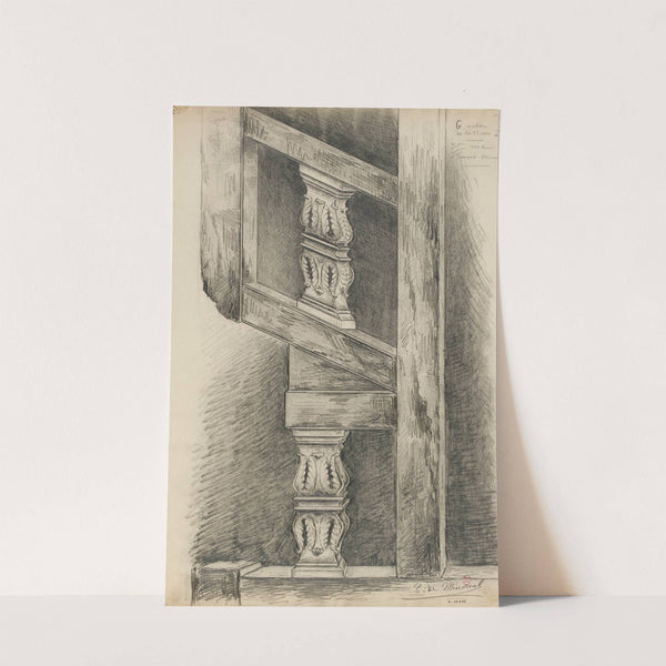 Escalier au 30, rue François Miron by Eugène de Ménorval