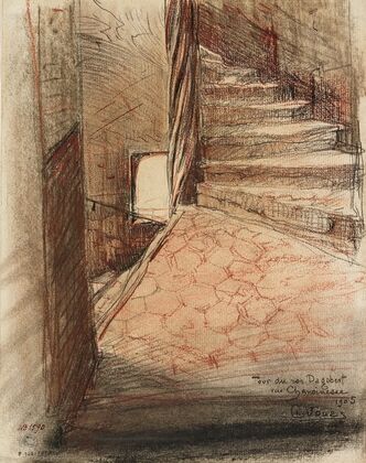 Escalier de la tour Dagobert, rue Chanoinesse (1915-1945)