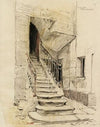 Escalier et cour, 22 rue Chanoinesse