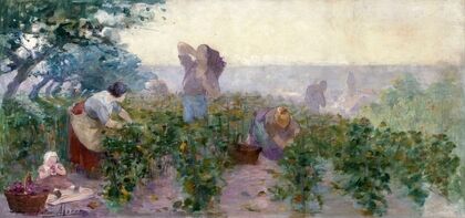 Esquisse pour la mairie de Bagnolet ; Les vendanges