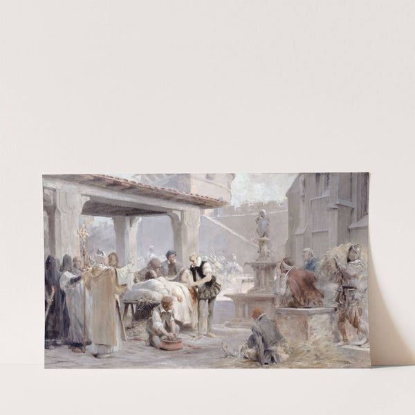 Esquisse Pour L’escalier De La Sorbonne: Ambroise Paré Au Siège De Metz (1888) by Théobald Chartran