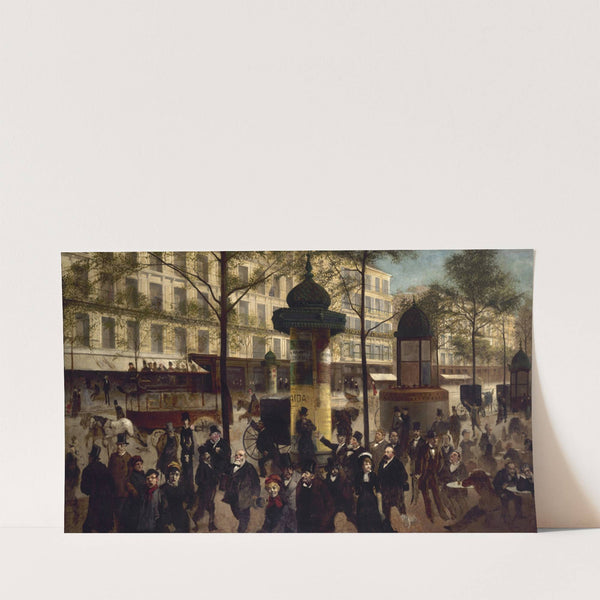 Esquisse pour un panorama du boulevard Montmartre animé des personnalités parisiennes contemporaines (1880) by André Gill