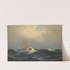 Et dampskib i en storm i Atlanterhavet by Carl Bille