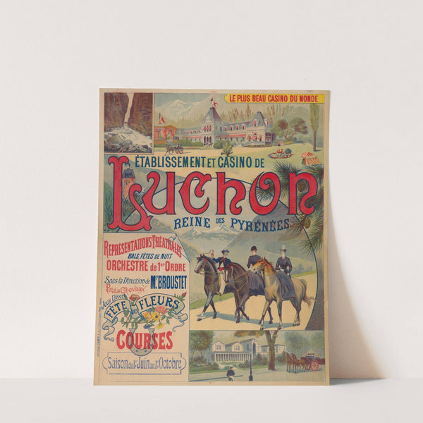 Etablissement et casino de Luchon, reine des Pyrénées (1891) by Imp. Camis