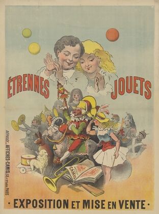 Etrennes Jouets. Enfants regardant des jouets. Exposition et mise en vente (1891)