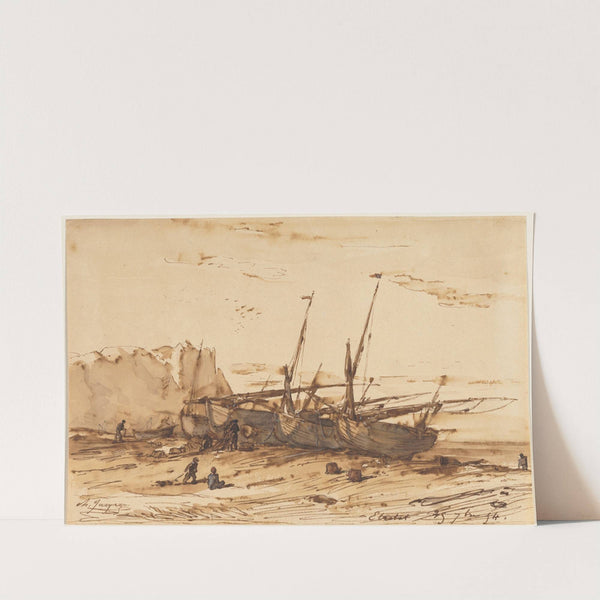Étretat (1854) by Charles Emile Jacque